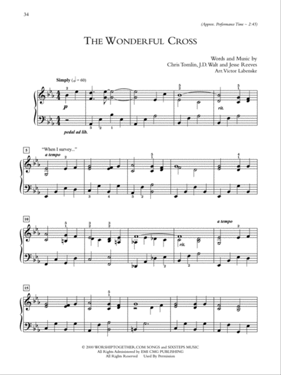The Power of Worship Piano Solo scores gallery preview page 5