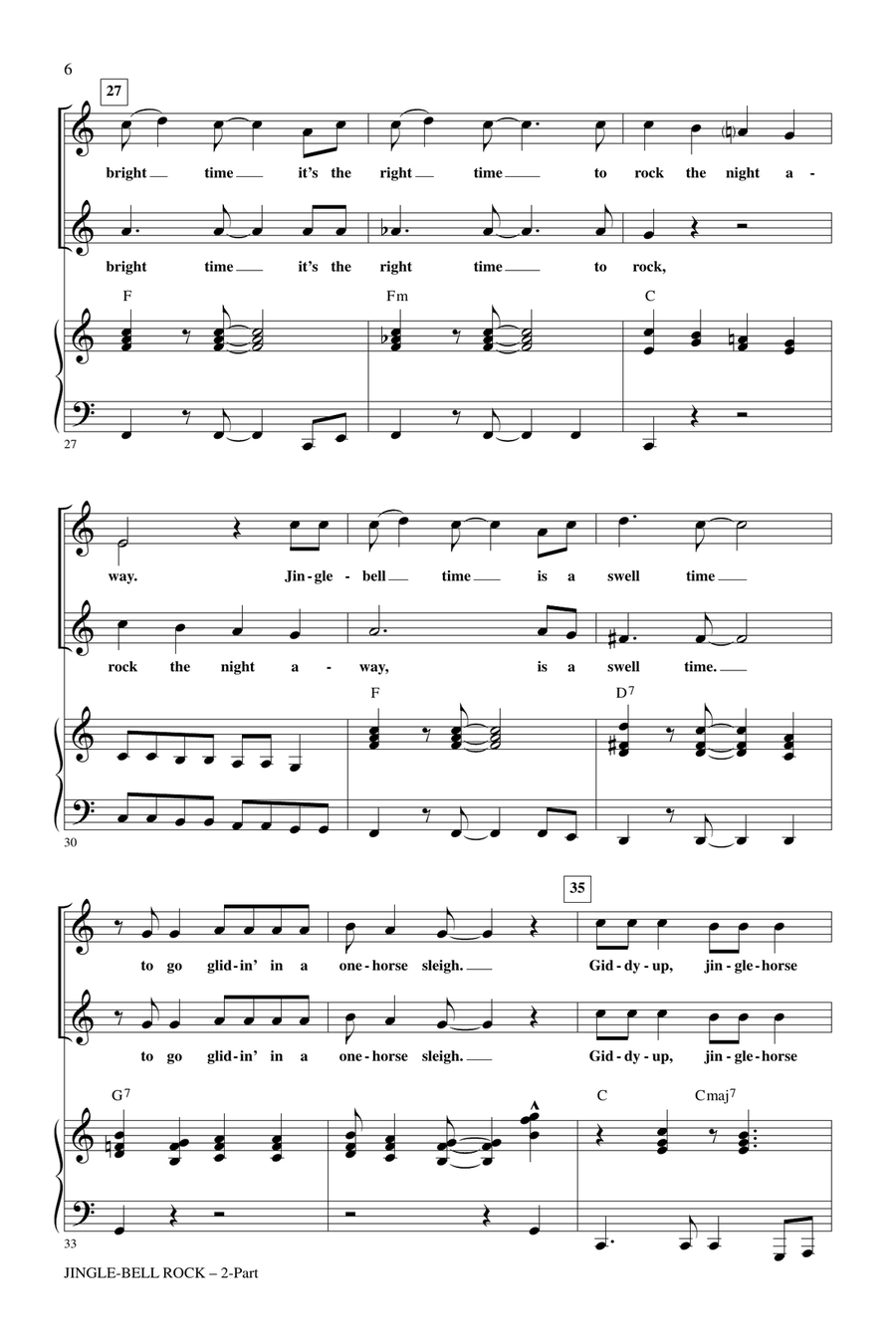 Jingle Bell Rock Jingle Bell Rock 2-Part scores gallery preview page 4