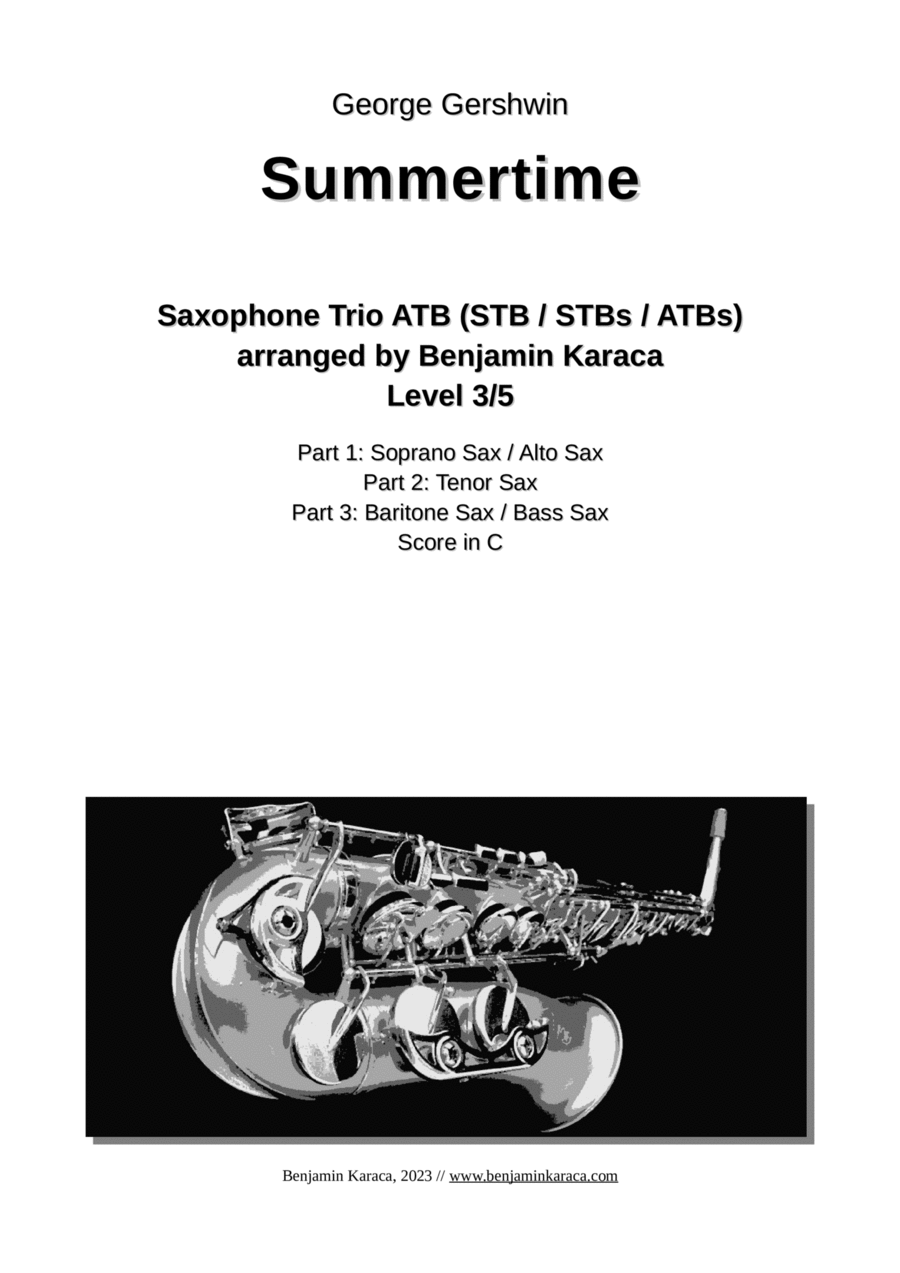 Summertime Woodwind Trio scores gallery preview page 1