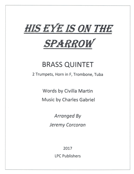 His Eye Is On the Sparrow for Brass Quintet image number null