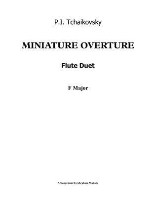 Book cover for Miniature Overture Flute Duet-Score and Parts