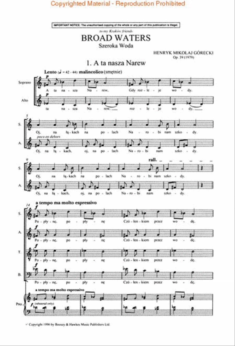 Broad Waters, Op. 39 Broad Waters, Op. 39 4-Part scores gallery preview page 3