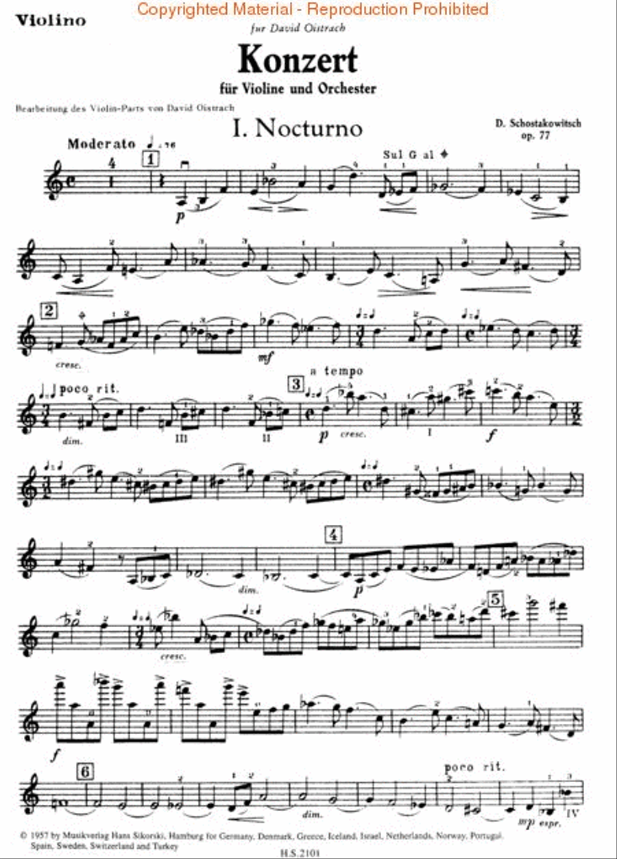 Concerto No. 1, Op. 77 Violin Solo scores gallery preview page 2