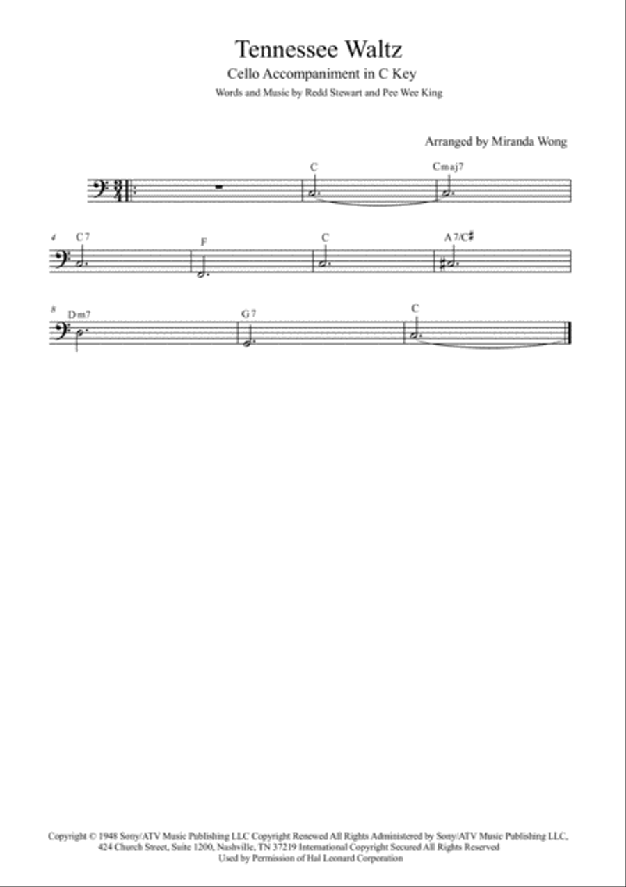 Tennessee Waltz Tennessee Waltz Piano Trio scores gallery preview page 3