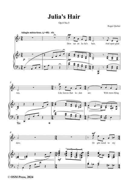 Quilter-Julia's Hair,in d minor,Op.8 No.5