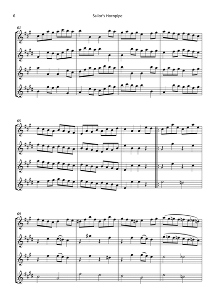 Sailor's Hornpipe - arranged for saxophone quartet image number null