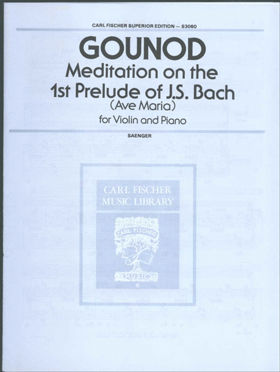 Meditation on the 1st Prelude of J.S. Bach Violin Solo scores gallery preview page 1