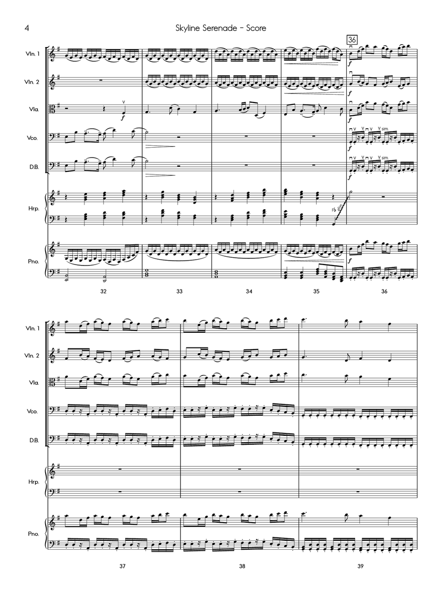 Skyline Serenade String Orchestra scores gallery preview page 5