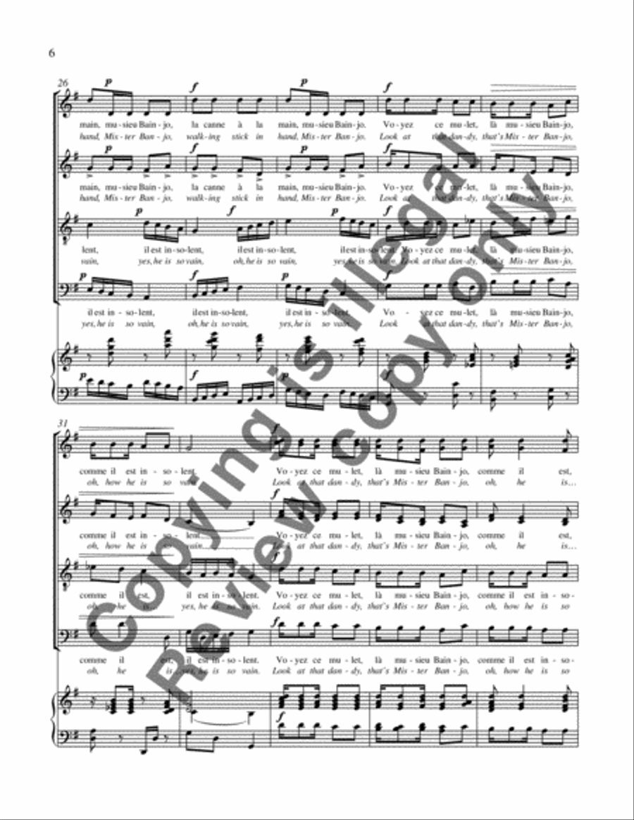 Four Louisiana Creole Folk Songs: 2. Musieu Bainjo 4-Part scores gallery preview page 9