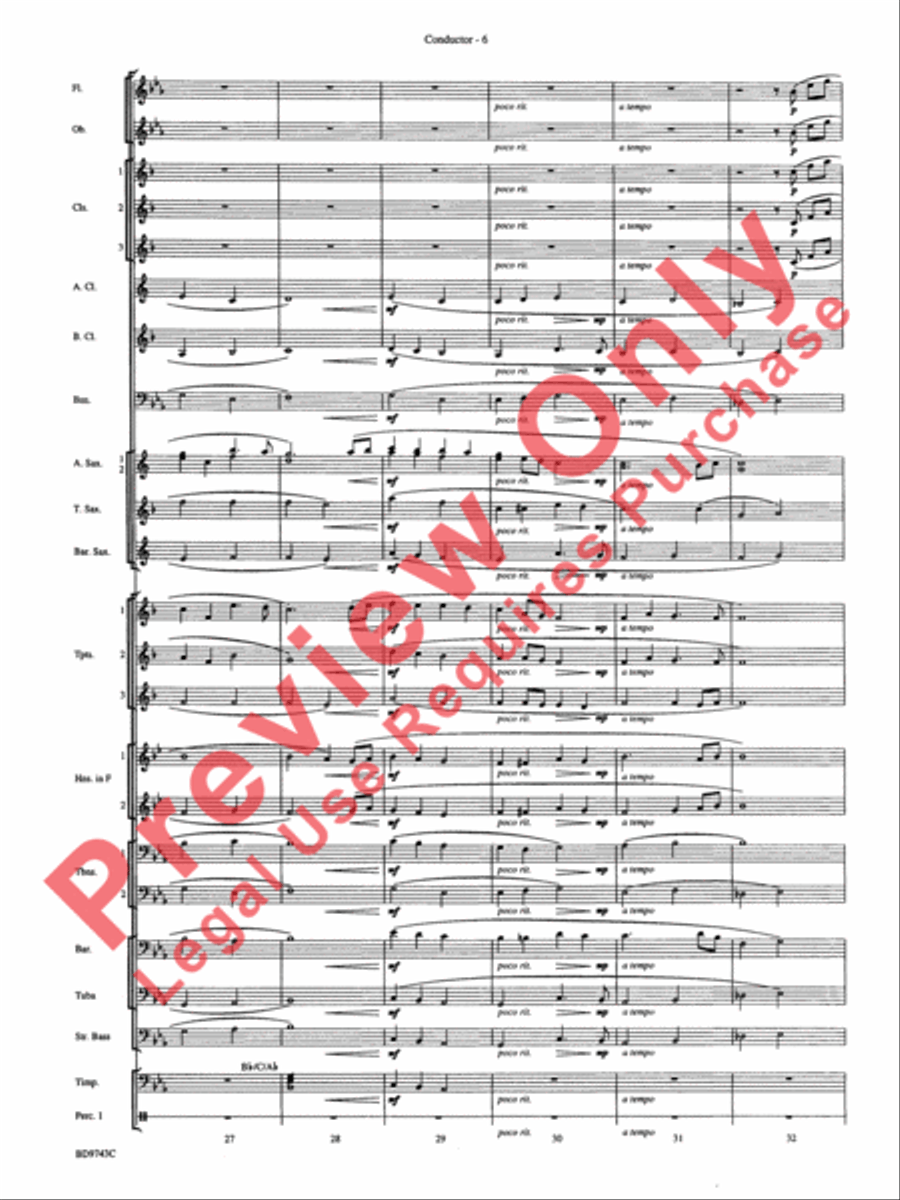 To a Distant Place Concert Band scores gallery preview page 9