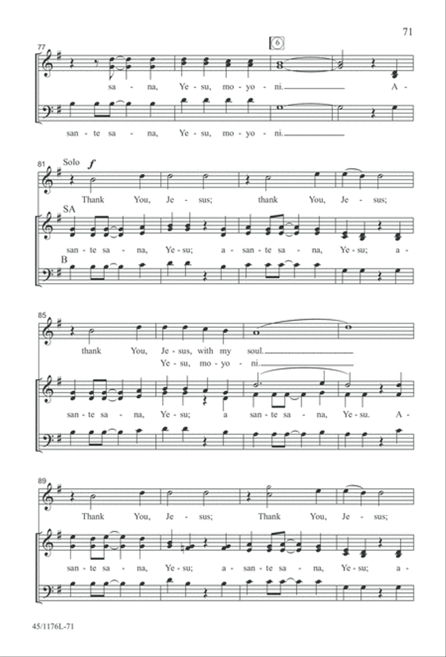 10 More Anthems for about 10 Singers 3-Part scores gallery preview page 71