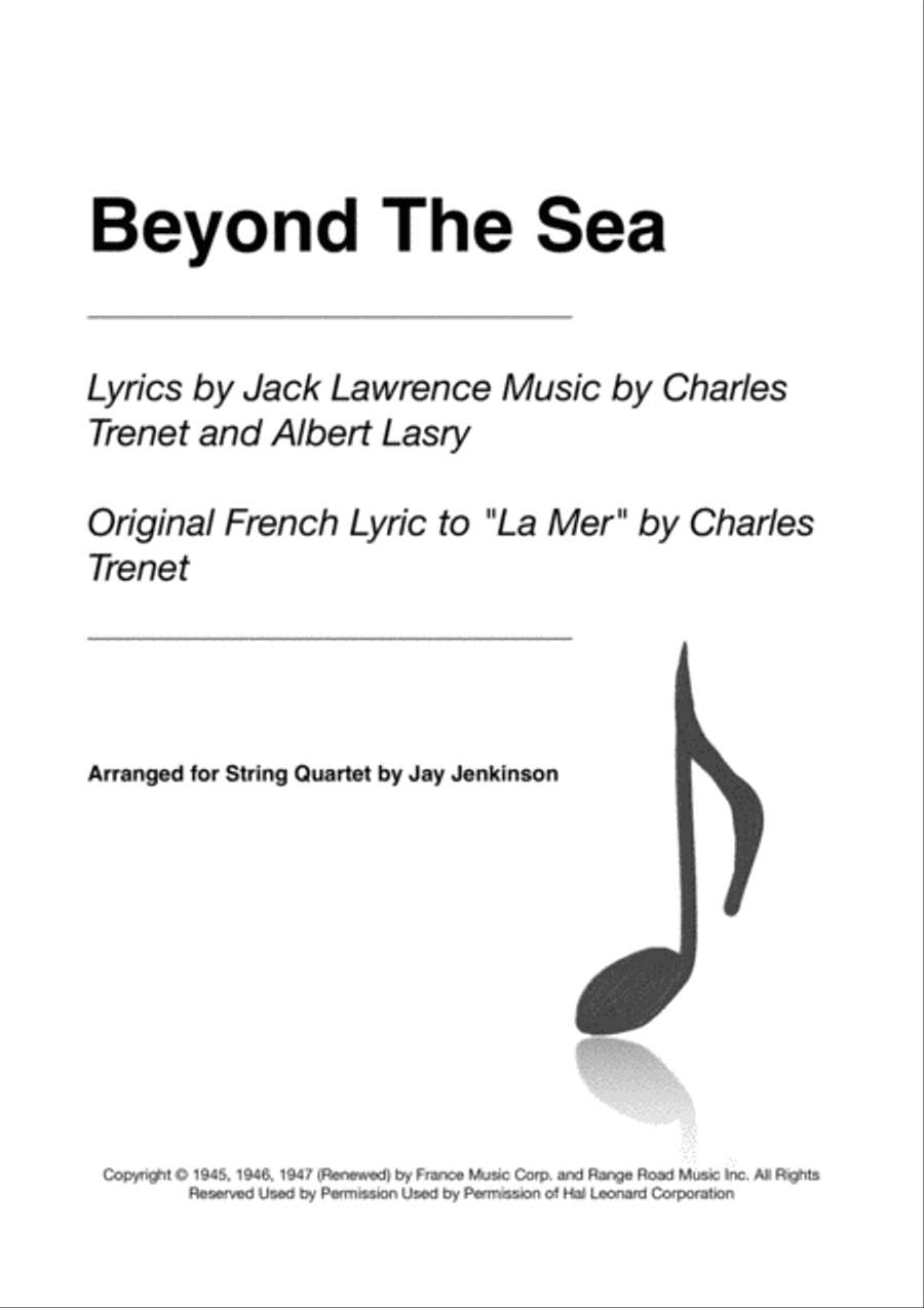 Beyond The Sea String Quartet scores gallery preview page 1