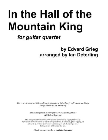 In the Hall of the Mountain King (for Guitar Quartet) image number null