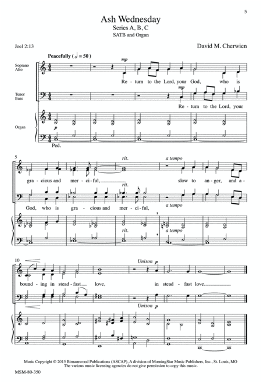 Gospel Acclamations for Lent 4-Part scores gallery preview page 5