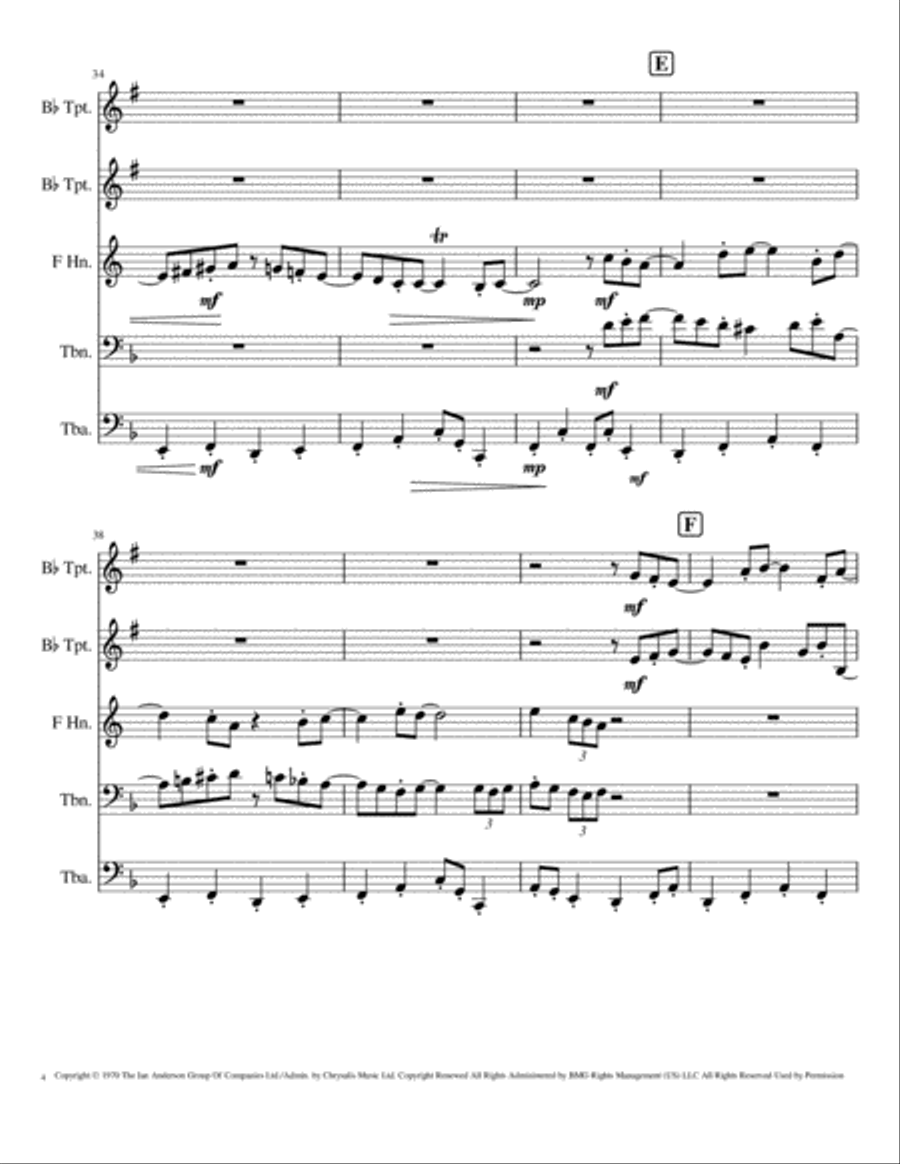 Bouree Brass Ensemble scores gallery preview page 6