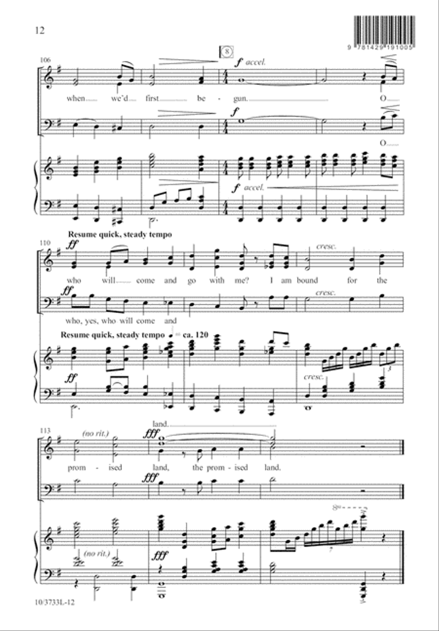 Bound for the Promised Land 3-Part scores gallery preview page 13