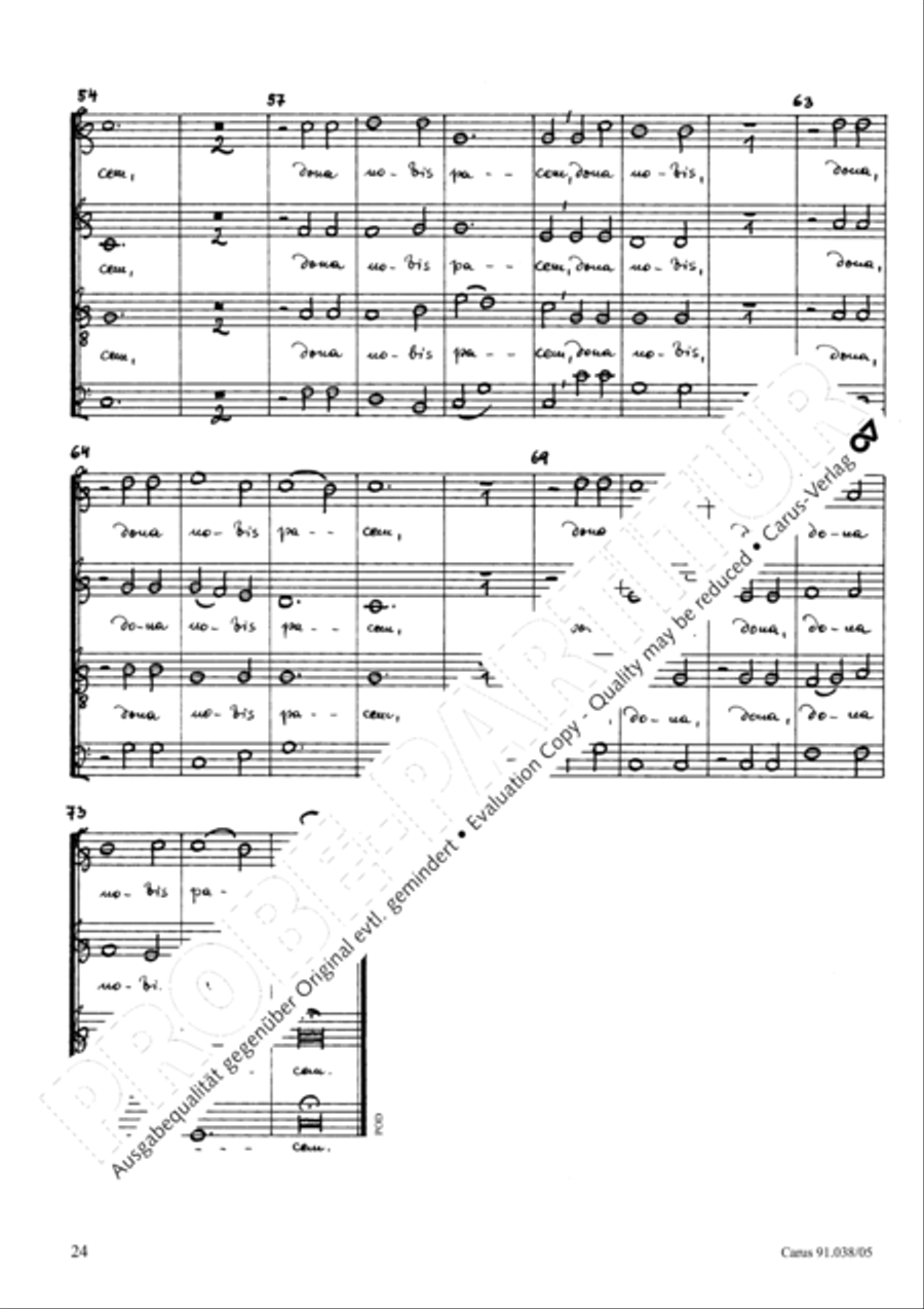 Missa Salvatoris 4-Part scores gallery preview page 25