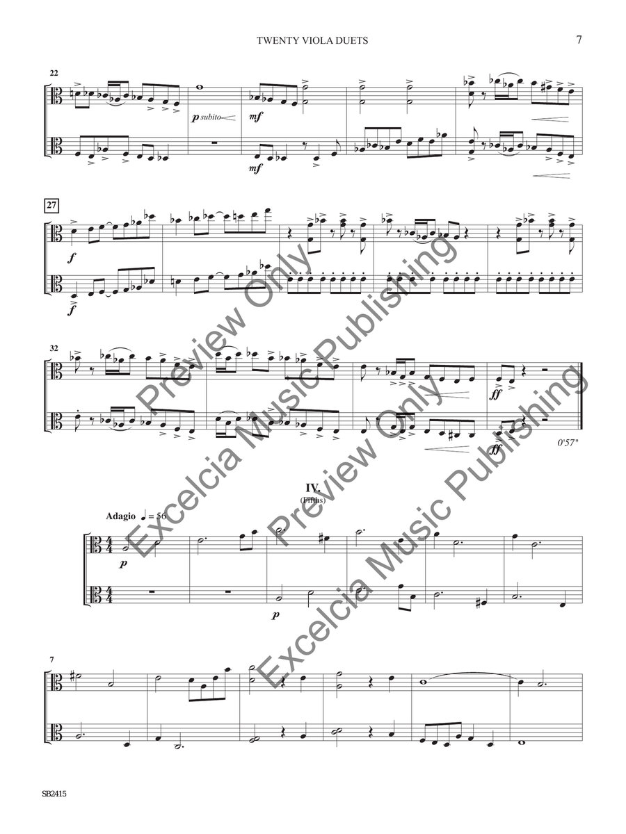 Twenty Viola Duets String Duet scores gallery preview page 6