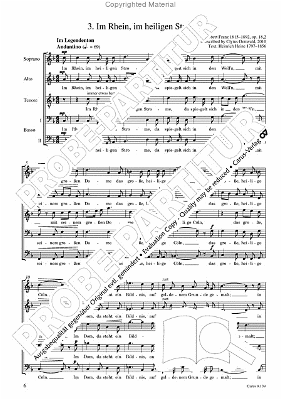 Gottwald: Five Lieder based on texts by Heinrich Heine Choir scores gallery preview page 7
