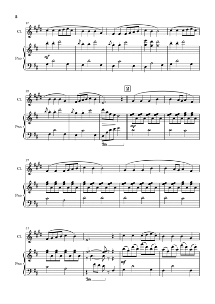 Always Cheerful B-Flat Clarinet scores gallery preview page 2