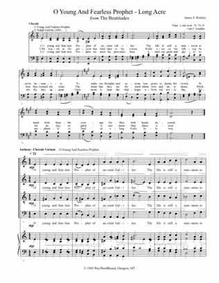 O Young And Fearless Prophet (Long Acre) - Anthem - Chorale Variant