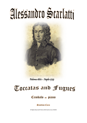 Book cover for Scarlatti A - 14 Toccatas and Fugues for Cembalo or Piano - Complete Scores