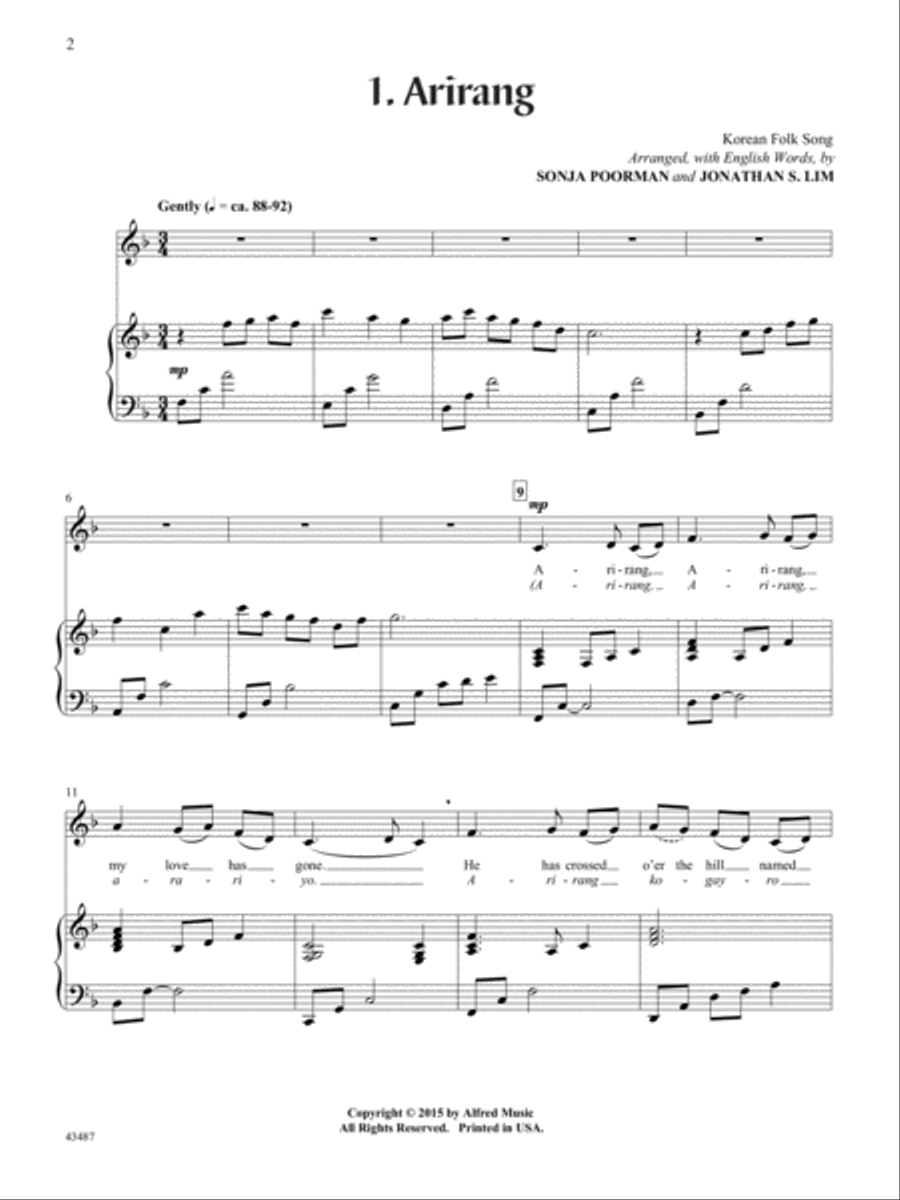 Songs of the Far East for Solo Singers Piano Accompaniment scores gallery preview page 3