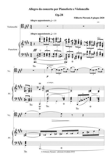 Filiberto PIERAMI: ALLEGRO DA CONCERTO (op.28) (ES 668)