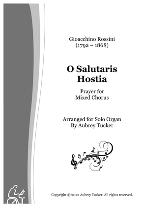Book cover for Organ: O Salutaris Hostia (Prayer for Mixed Chorus) - Gioacchino Rossini