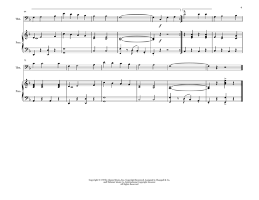 The Merry Christmas Polka Trombone Duet scores gallery preview page 4