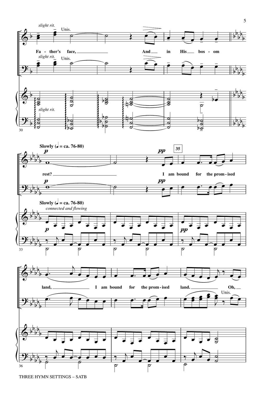 Three Hymn Settings 4-Part scores gallery preview page 4