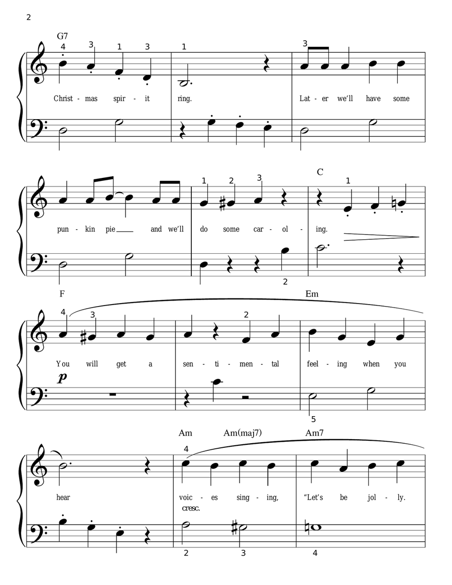 Rockin' Around The Christmas Tree (arr. Phillip Keveren) Easy Piano scores gallery preview page 2