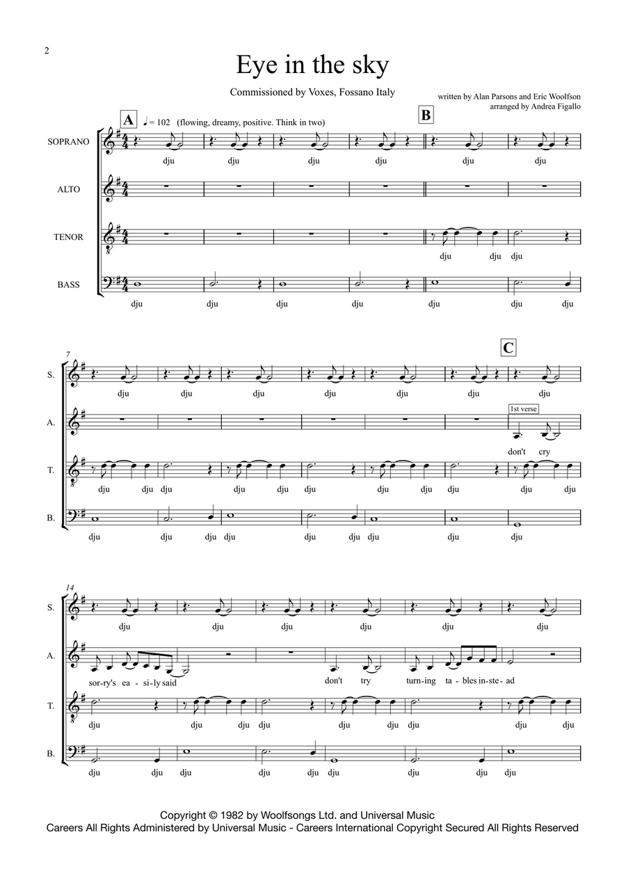 Eye In The Sky 4-Part scores gallery preview page 1