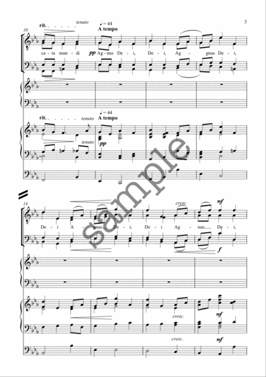 Nimrod (Agnus Dei) TTBB scores gallery preview page 3