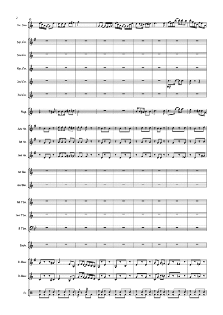 The Strenuous Life - Bb Cornet Solo & Brass Band Brass Band scores gallery preview page 4