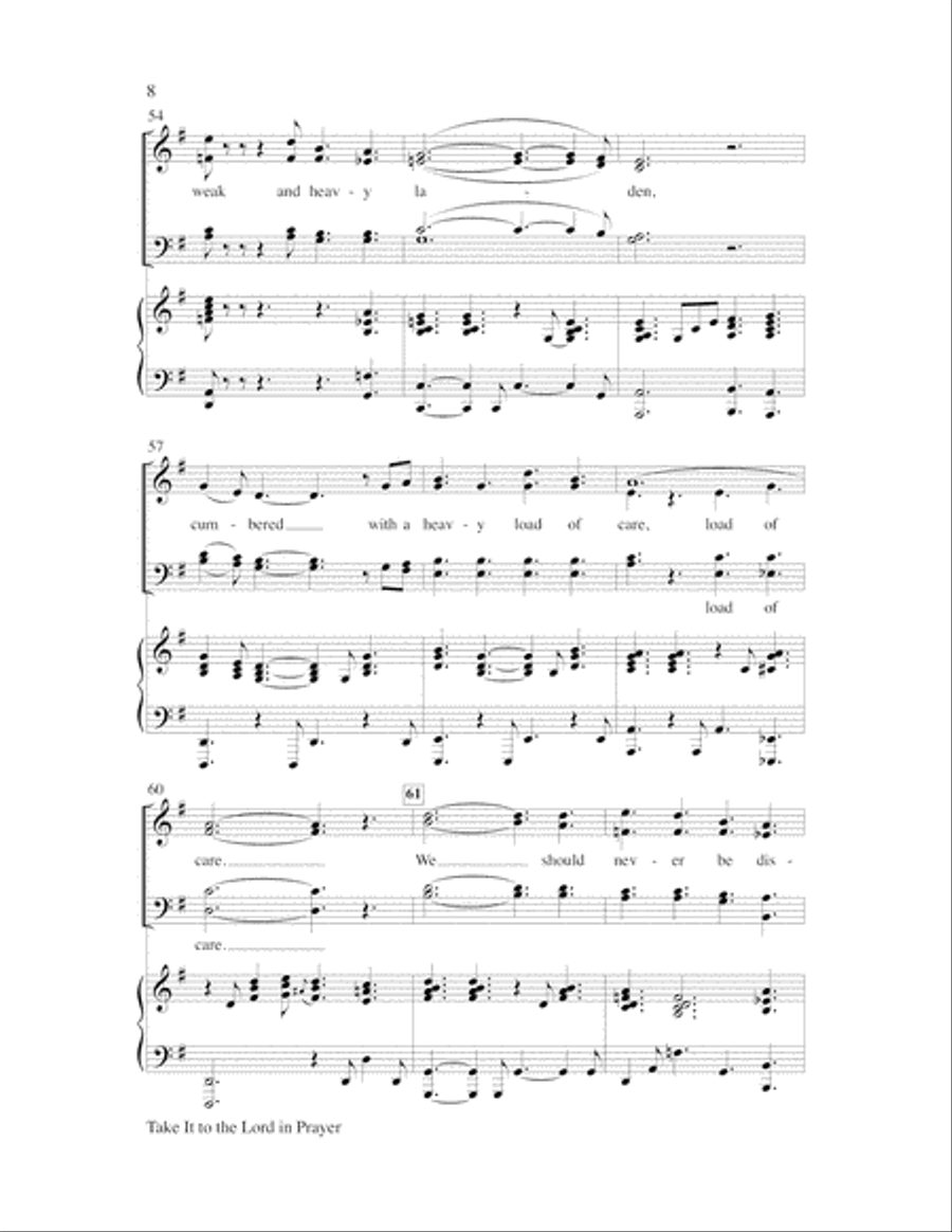 Take It to the Lord In Prayer Choir scores gallery preview page 8