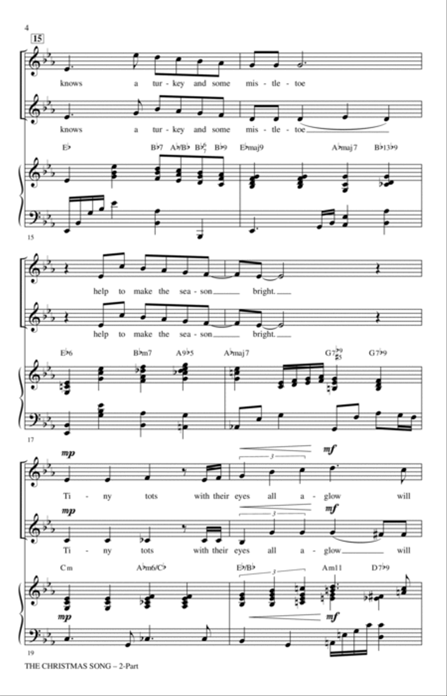 The Christmas Song (Chestnuts Roasting On An Open Fire) 2-Part scores gallery preview page 3