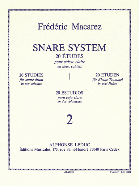 Snare System, 20 Studies For Snare Drum (volume 2)