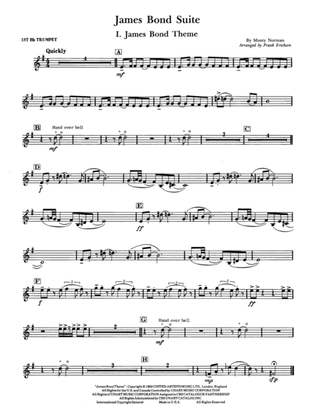 James Bond Suite (Medley): 1st B-flat Trumpet