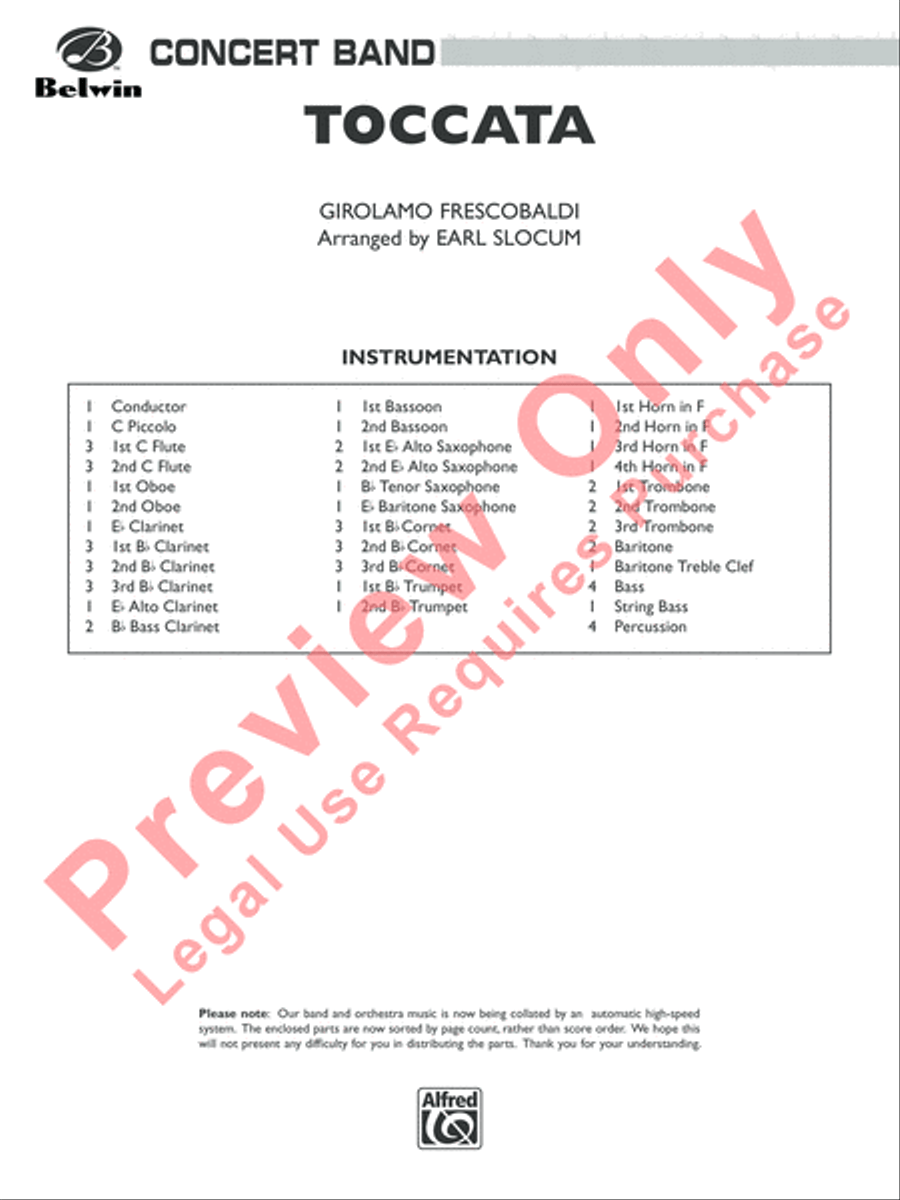 Toccata Concert Band scores gallery preview page 2