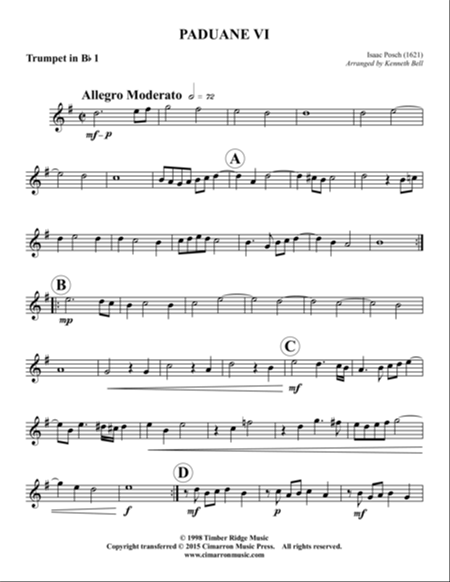 Paduane VI Brass Quintet scores gallery preview page 5