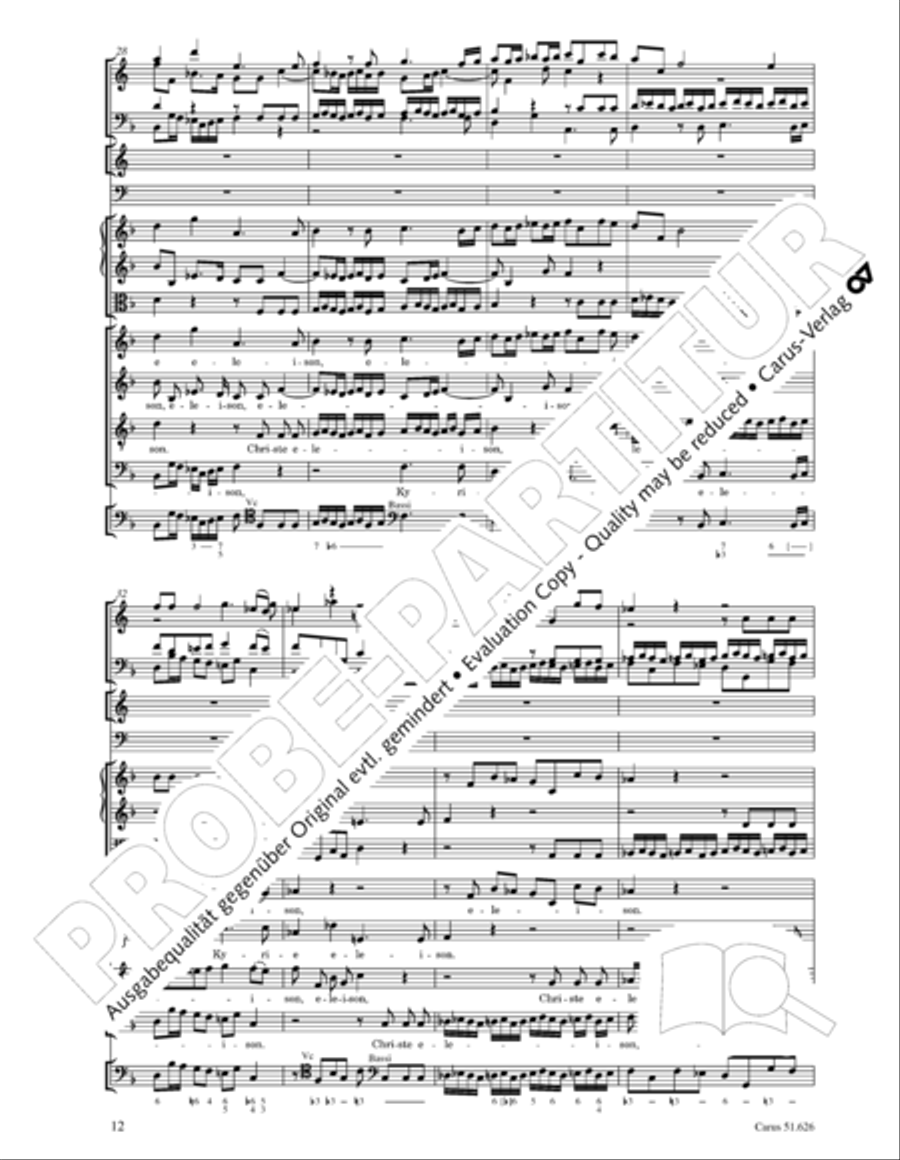 Missa longa in C major (Missa longa in C) 4-Part scores gallery preview page 24