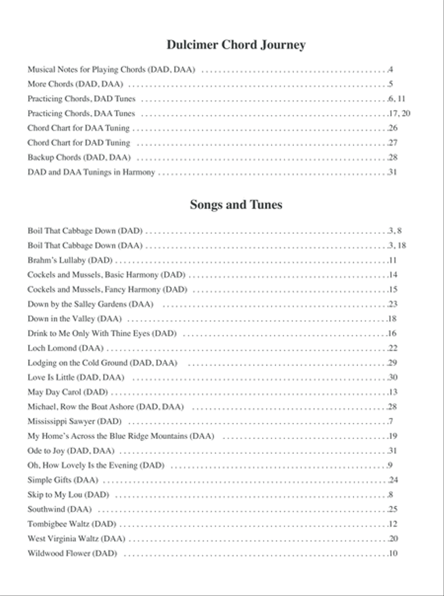 Mountain Dulcimer Chords Made Easy Mountain Dulcimer scores gallery preview page 3