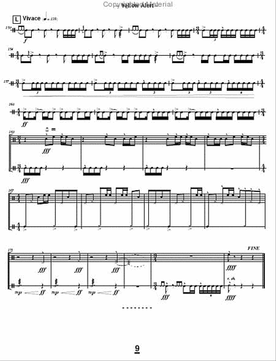 Yellow Alert Yellow Alert Percussion scores gallery preview page 4