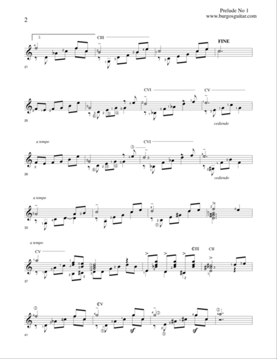 Prelude 1 Acoustic Guitar scores gallery preview page 2