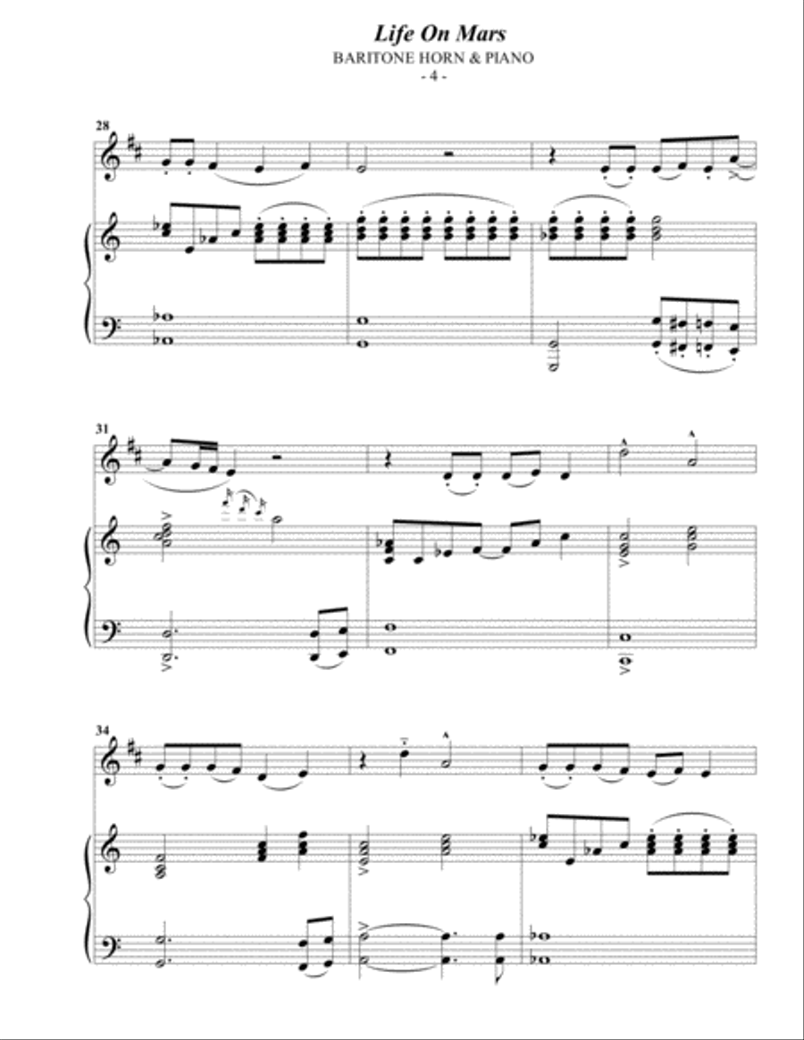 Life On Mars Baritone Horn TC scores gallery preview page 4