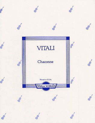 Book cover for Chaconne (Viola/Piano)