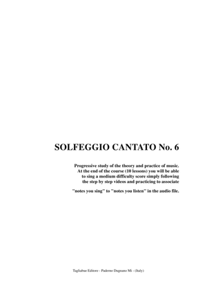 SOLFEGGIO CANTATO - Exercise No. 6