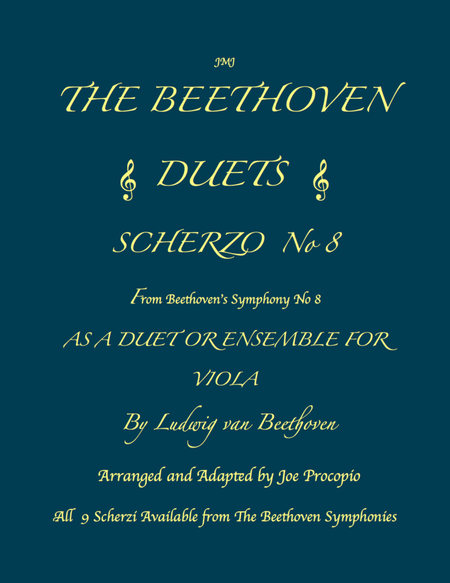 THE BEETHOVEN DUETS FOR VIOLA SCHERZO NO 8 image number null