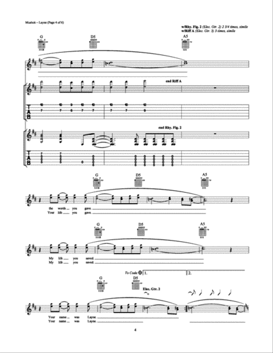 Layne Electric Guitar scores gallery preview page 4